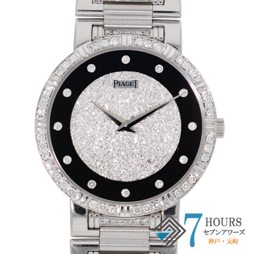 【124868】 PIAGET ピアジェ 94024K818 ダンサー パヴェダイヤ/オニキスダイヤル WG 手巻き 当店オリジナルボックス