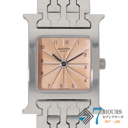 HERMES エルメス HH1.210 Hウォッチ ピンクダイヤル ステンレス SS 