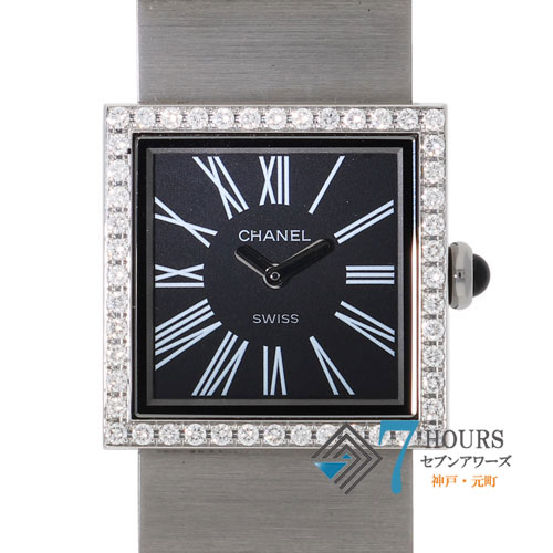 【126489】 CHANEL シャネル H0875 マドモアゼル ブラックダイヤル SS クオーツ ギャランティーカード 純正ボックス