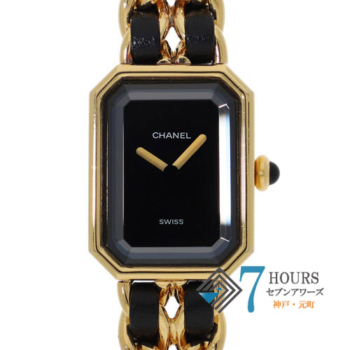【126960】 CHANEL シャネル H0001 プルミエールM ブラックダイヤル GP/レザー クオーツ 当店オリジナルボックス