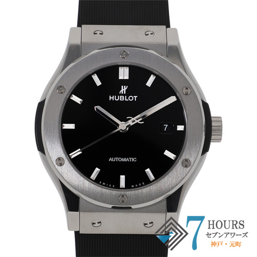 【133517】 HUBLOT ウブロ 542.NX.1270.RX クラシックフュージョン ブラックダイヤル TI/ラバー ギャランティーカード 純正ボックス