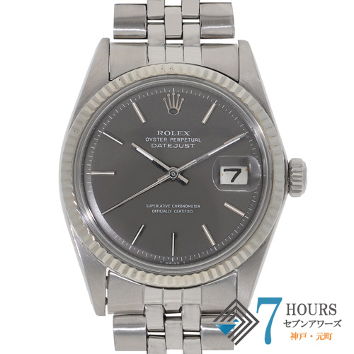 【135253】 ROLEX ロレックス 1601 デイトジャスト 36 グレーダイヤル 24番 WG/SS 自動巻き 当店オリジナルボックス