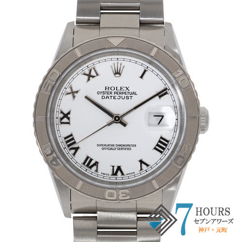 【135742】 ROLEX ロレックス 16264 デイトジャスト 36　サンダーバード ホワイトローマダイヤル Y番 WG/SS 自動巻き 当店オリジナルボックス