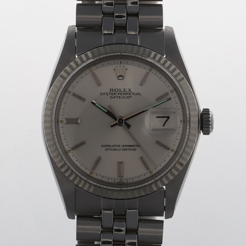 ROLEX 自動巻き腕時計 シルバー ROLEX デイトジャスト 1601 ヴィンテージ 2番 メンズ 腕時計 シルバー