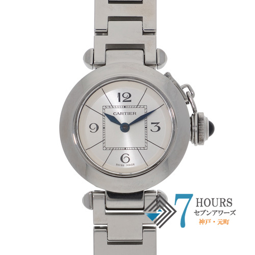 【139281】 CARTIER カルティエ W314007 ミスパシャ シルバーダイヤル SS クオーツ 当店オリジナルボックス