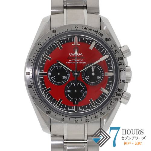 【140645】 OMEGA オメガ 3506.61.00 スピードマスター レーシング　ミハエル.シューマッハ 2005 レッド ブラックダイヤル SS 自動巻き 純正ボックス