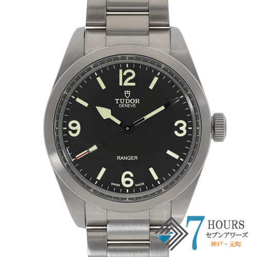 【140655】 TUDOR チュードル 79950 レンジャー ブラックダイヤル SS 自動巻き ギャランティーカード 純正ボックス