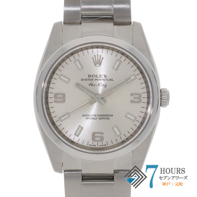 【140873】 ROLEX ロレックス 114200 エアキング シルバーダイヤル M番 SS 自動巻き ギャランティーカード 純正ボックス