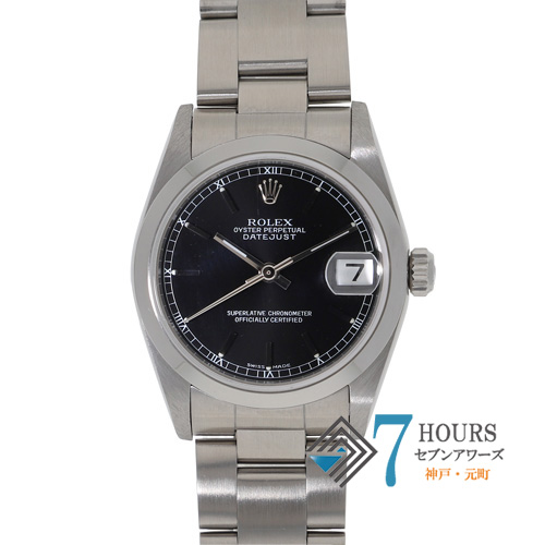 【140906】 ROLEX ロレックス 78240 デイトジャスト 31 ブラックダイヤル K番 SS 自動巻き 当店オリジナルボックス