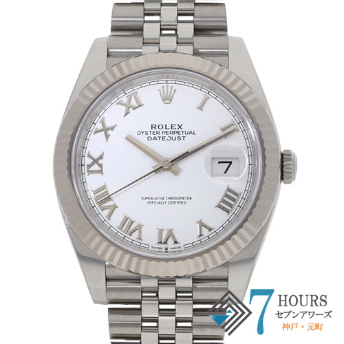 【141017】 ROLEX ロレックス 126334 デイトジャスト 41 ホワイトローマダイヤル ランダム番 WG/SS 自動巻き ギャランティーカード 純正ボックス