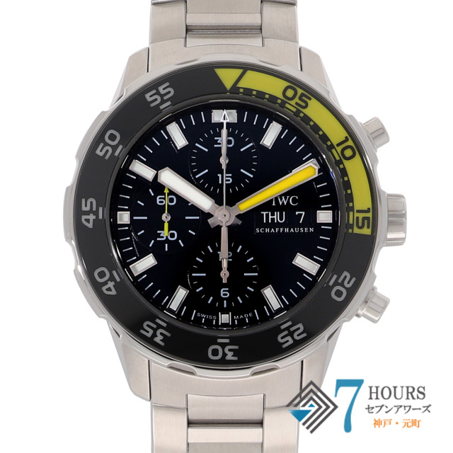 【141418】 IWC インターナショナルウォッチカンパニー IW376708 アクアタイマー ブラックダイヤル SS 自動巻き ギャランティーカード 純正ボックス
