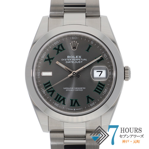 【142200】 ROLEX ロレックス 126300 デイトジャスト 41 スレートローマダイヤル ランダム番 SS 自動巻き ギャランティーカード 純正ボックス