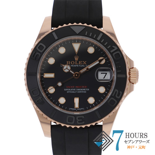 【142260】 ROLEX ロレックス 268655 ヨットマスター ブラックダイヤル ランダム番 PG/ラバー 自動巻き ギャランティーカード 当店オリジナルボックス