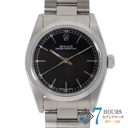 【142670】 ROLEX ロレックス 77080 オイスターパーペチュアル 31 ブラックダイヤル A番 SS 自動巻き 当店オリジナルボックス