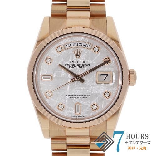 【144739】 ROLEX ロレックス 118235FA デイデイト 36 メテオライトダイヤル ランダム番 PG 自動巻き ギャランティーカード 当店オリジナルボックス