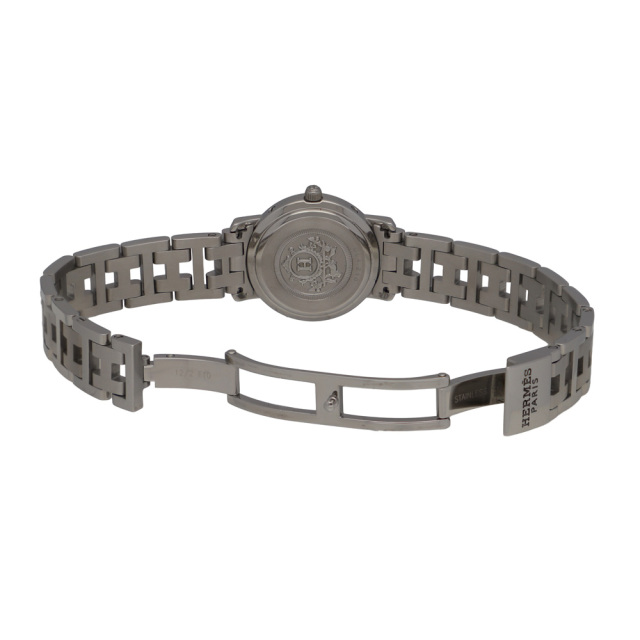 HERMES エルメス CL4.210 クリッパー ピンクダイヤル ステンレス SS