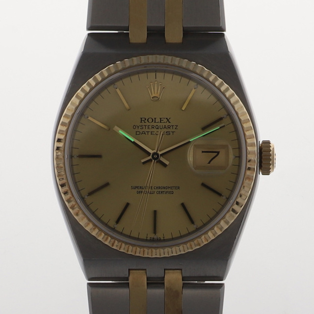 【146601】ROLEX ロレックス 17013 デイトジャスト 36 シャンパンダイヤル 62番 YG/SS クオーツ 当店オリジナルボックス 腕時計 時計 WATCH メンズ 男性 男 紳士【中古】 ROLEX ロレックス 17013 デイトジャスト 36 シャンパンダイヤル 62番