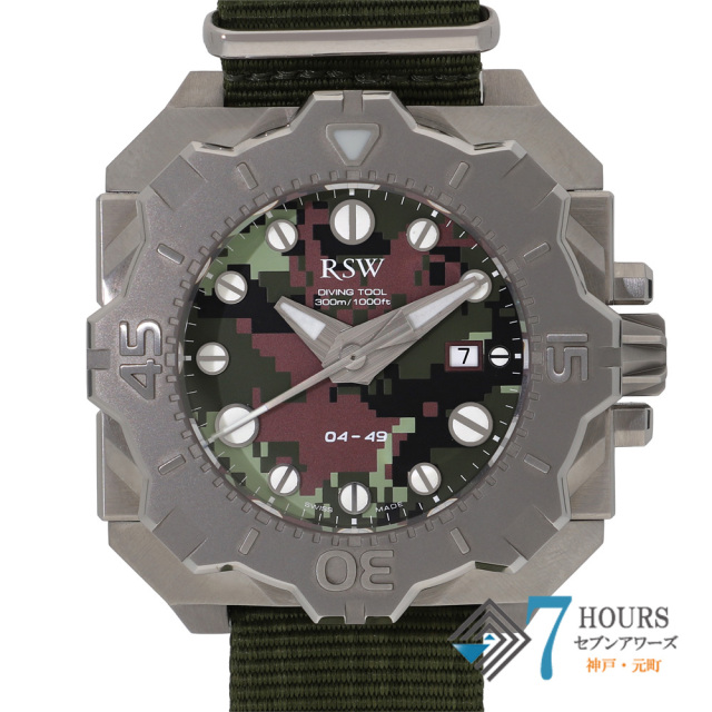 【148254】 RSW 7050.MS.R1.95 ダイビングツール カモフラージュグリーンダイヤル SS/ナイロン 自動巻き ギャランティーカード 純正ボックス