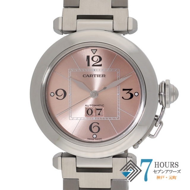【148266】 CARTIER カルティエ W31058M7 パシャC ビッグデイト ピンクダイヤル SS 自動巻き ギャランティーカード 当店オリジナルボックス