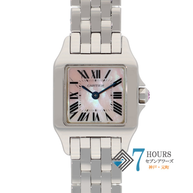 【148641】 CARTIER カルティエ W25075Z5 サントスドゥモワゼルSM ピンクシェルダイヤル SS クオーツ 当店オリジナルボックス