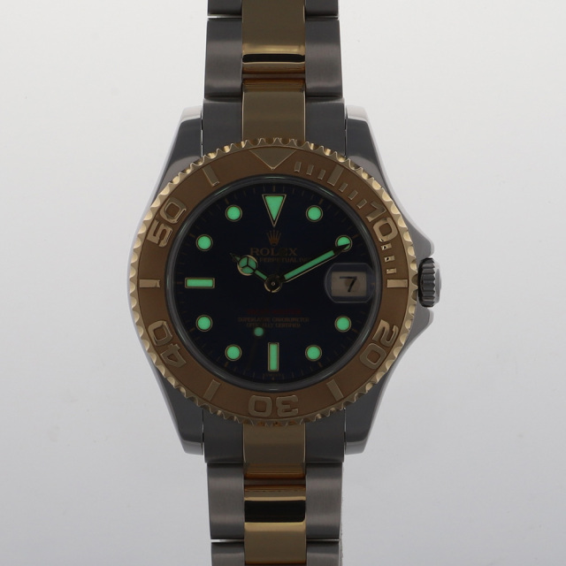ROLEX ロレックス 68623 ヨットマスター ブルーダイヤル U番 イエロー