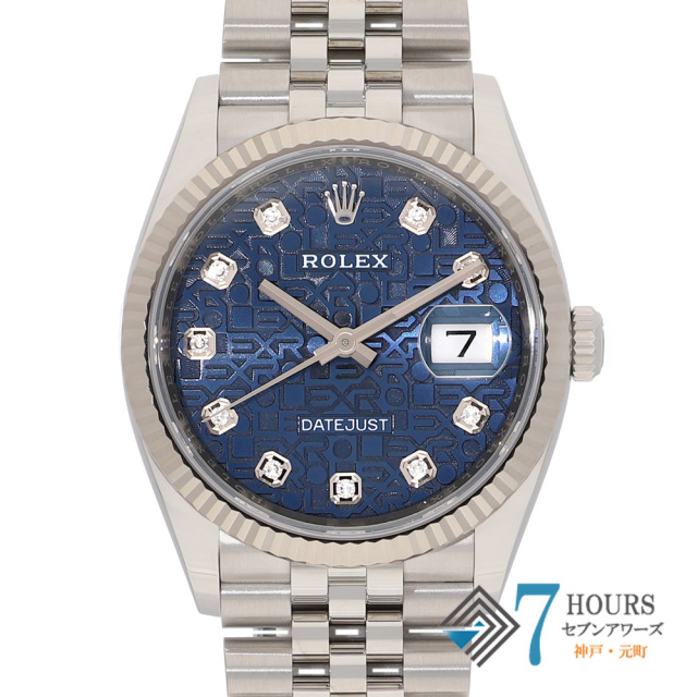 【149029】 ROLEX ロレックス 126234G デイトジャスト 36 ホリコンブルーダイヤル ランダム番 WG/SS 自動巻き ギャランティーカード 当店オリジナルボックス