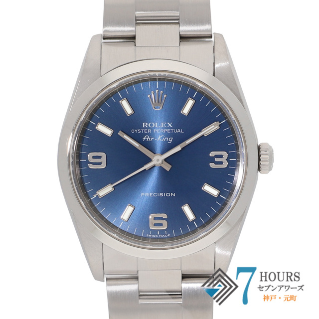 【149206】 ROLEX ロレックス 14000M エアキング 369ブルーダイヤル Z番 SS 自動巻き 当店オリジナルボックス