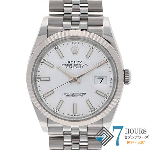 【500642】 ROLEX ロレックス 126334 デイトジャスト 41 ホワイトダイヤル ランダム番 WG/SS 自動巻き ギャランティーカード 純正ボックス 新品