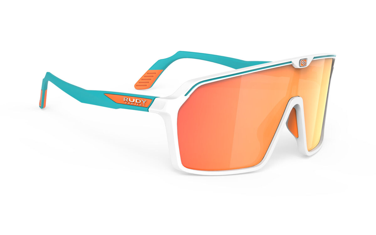 RUDYproject(ルディプロジェクト) spinshield スピンシールド ホワイト/ウォーターマットフレーム マルチレーザーオレンジレンズ（SP724058)