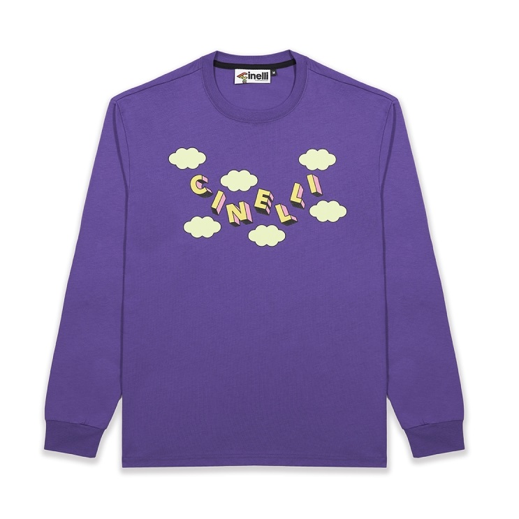 CINELLI (チネリ) チネリTシャツ L/S ガブリエル プラネッツ パープル