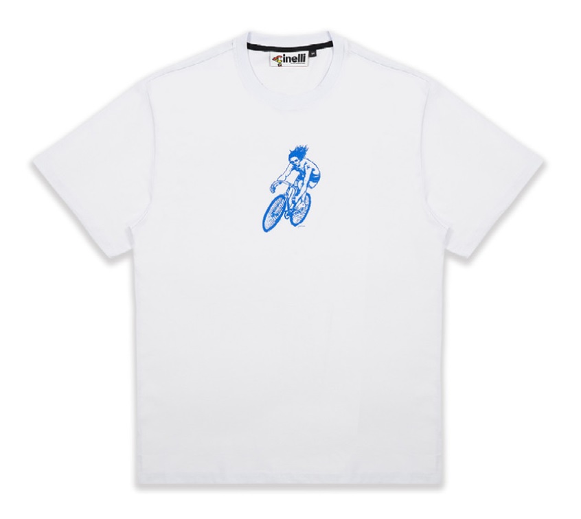 CINELLI (チネリ) チネリTシャツ ジェリーウェドサイクリスト サーファー WHT
