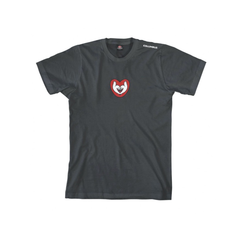 CINELLI (チネリ) チネリ Tシャツ COLUMBUS HEART CHARCOAL