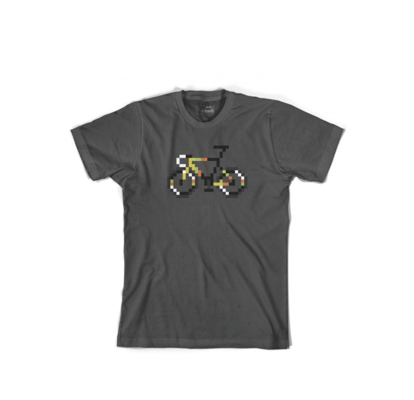 CINELLI (チネリ) チネリTシャツ PIXEL BIKE VIGO GREY XLサイズ