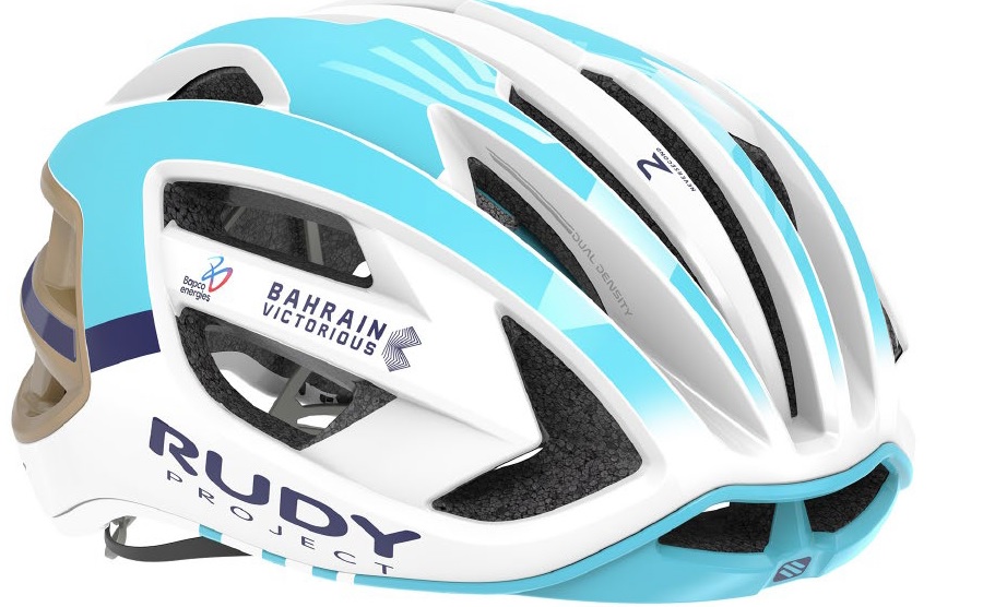 RUDYproject EGOS バーレーンヴィクトリアス (ルディプロジェクト エゴス バーレーンヴィクトリアス)  WHITE-TEAL SHINY ヘルメット