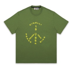 CINELLI (チネリ) チネリTシャツ ピース&バイク 85 GRN