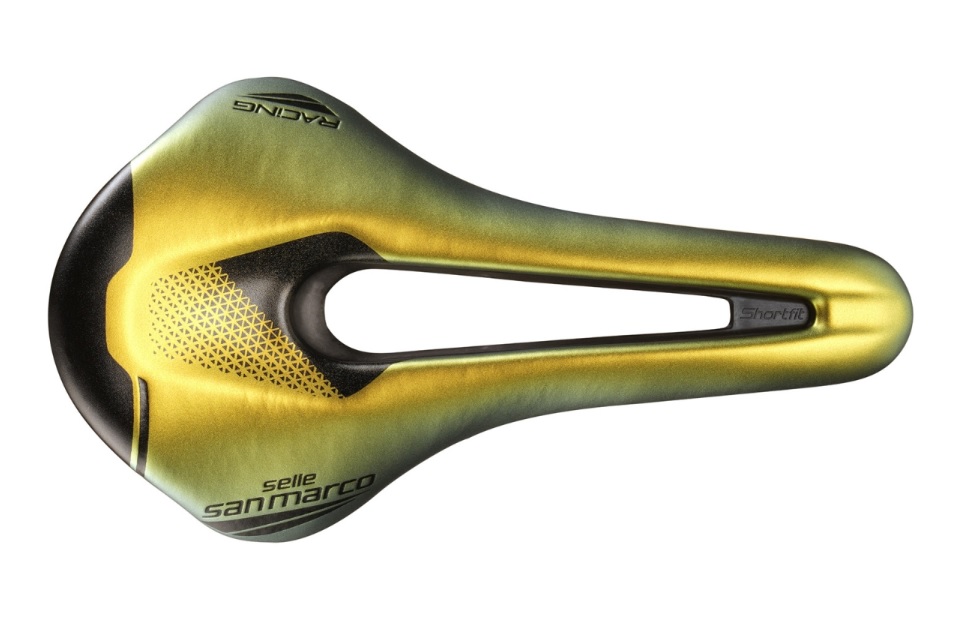 【送料無料】SELLE SANMARCO SHORTFIT 2.0 Open-Fit Racing Narrow Iridescent Gold（セラ サンマルコ  ショートフィット オープンフィット レーシング ナロー イリディセント ゴールド）サドル 2023