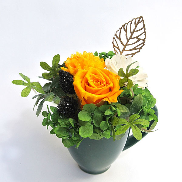 バレンタインデー　プリザーブドフラワーギフト　ウォームシトロン　