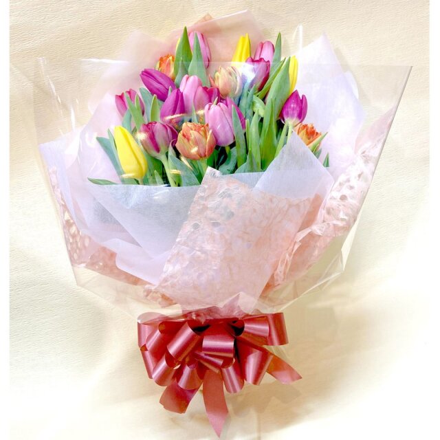 フラワーギフトなら【花育通販】生花・切花 「チューリップの花束