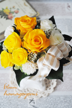 フラワー電報に！デコレーションポットアレンジ