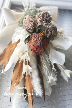 結婚式のお祝いに！ピンクッションのスワッグ