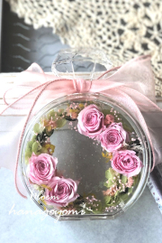 ご結婚のお祝いに！リングアレンジメント ピンク