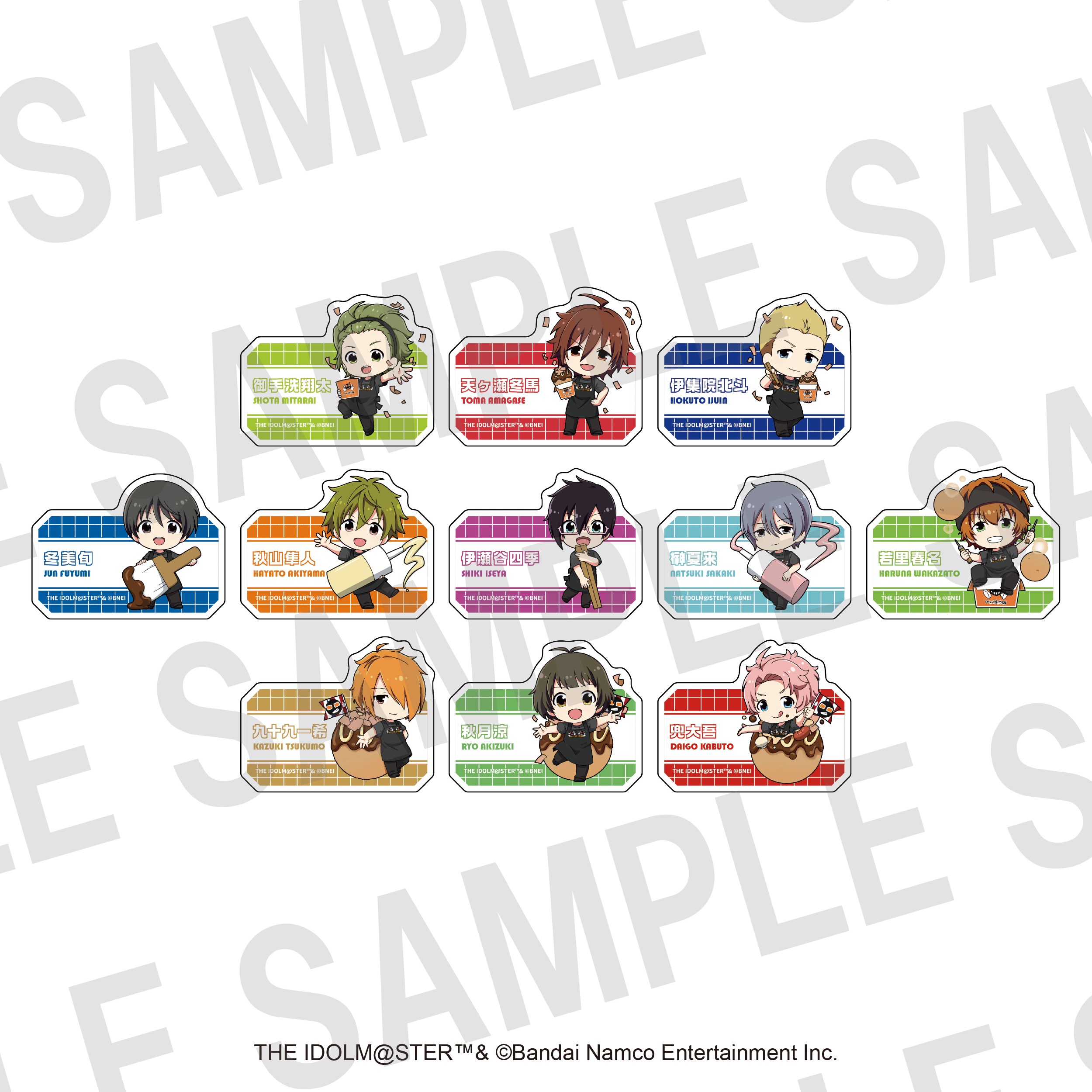 アイドルマスター SideM×ばくだん焼本舗　プレートバッジ