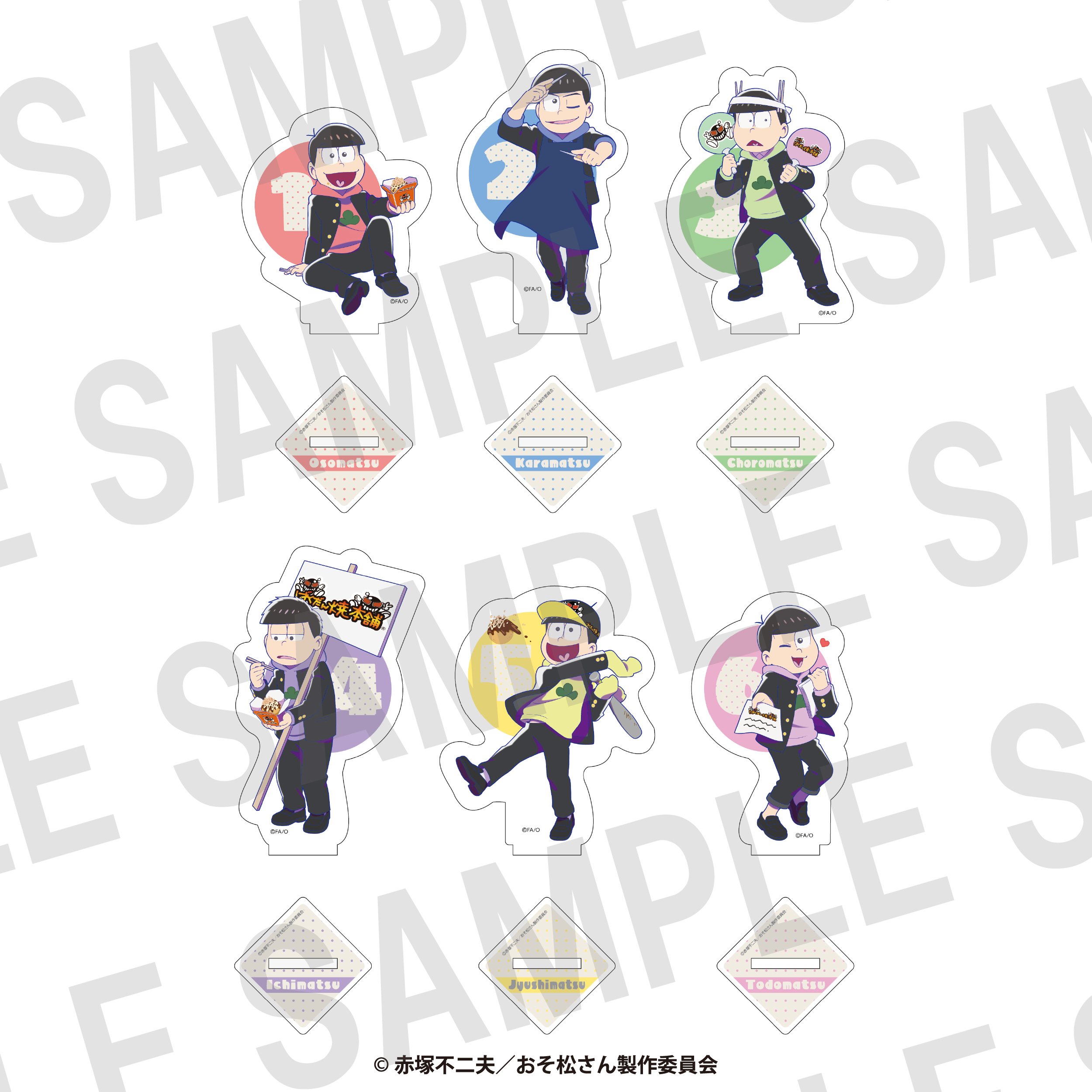 TVアニメ「おそ松さん」×ばくだん焼本舗　トレーディングアクリルスタンド　A