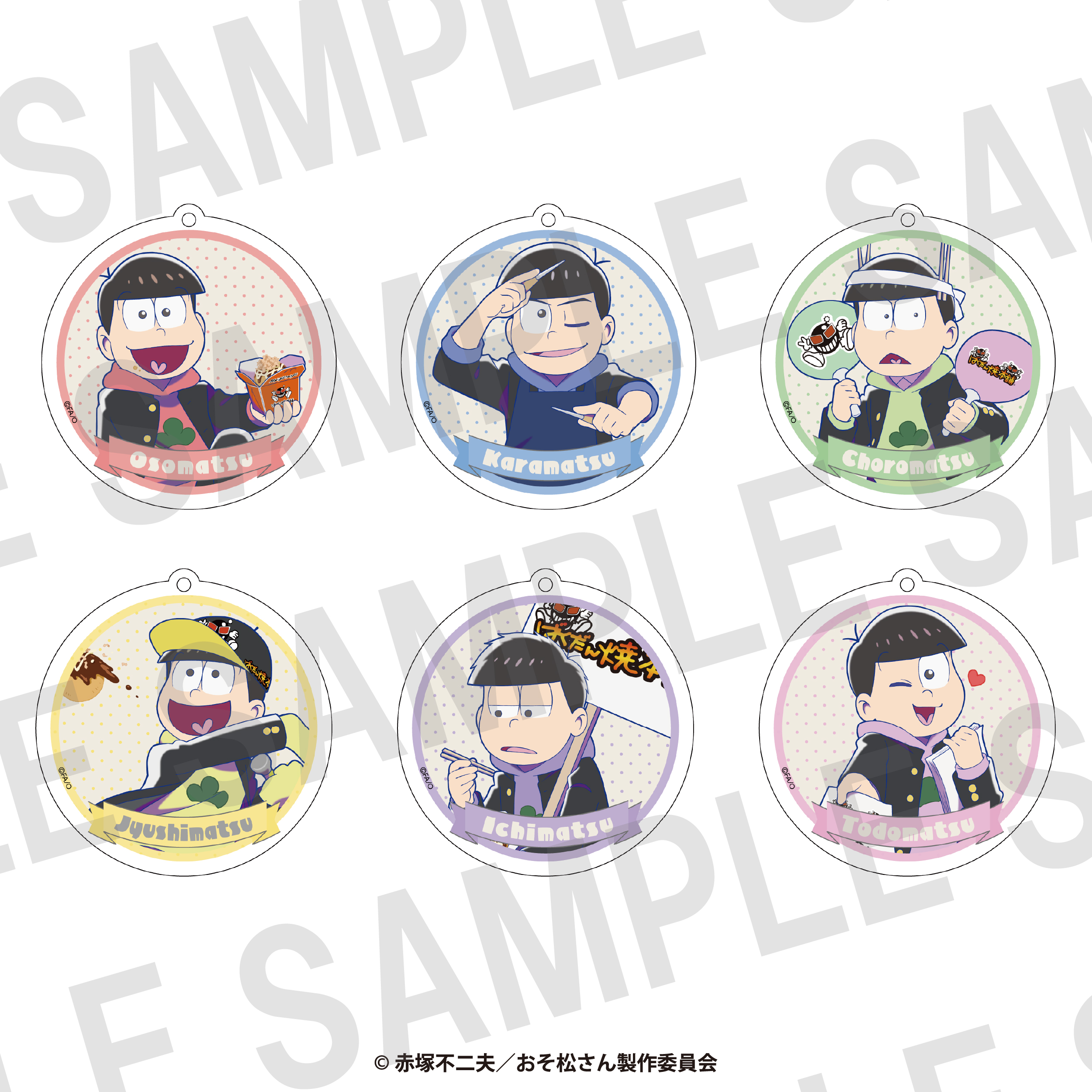 TVアニメ「おそ松さん」×ばくだん焼本舗　トレーディングアクリルキーホルダー　A