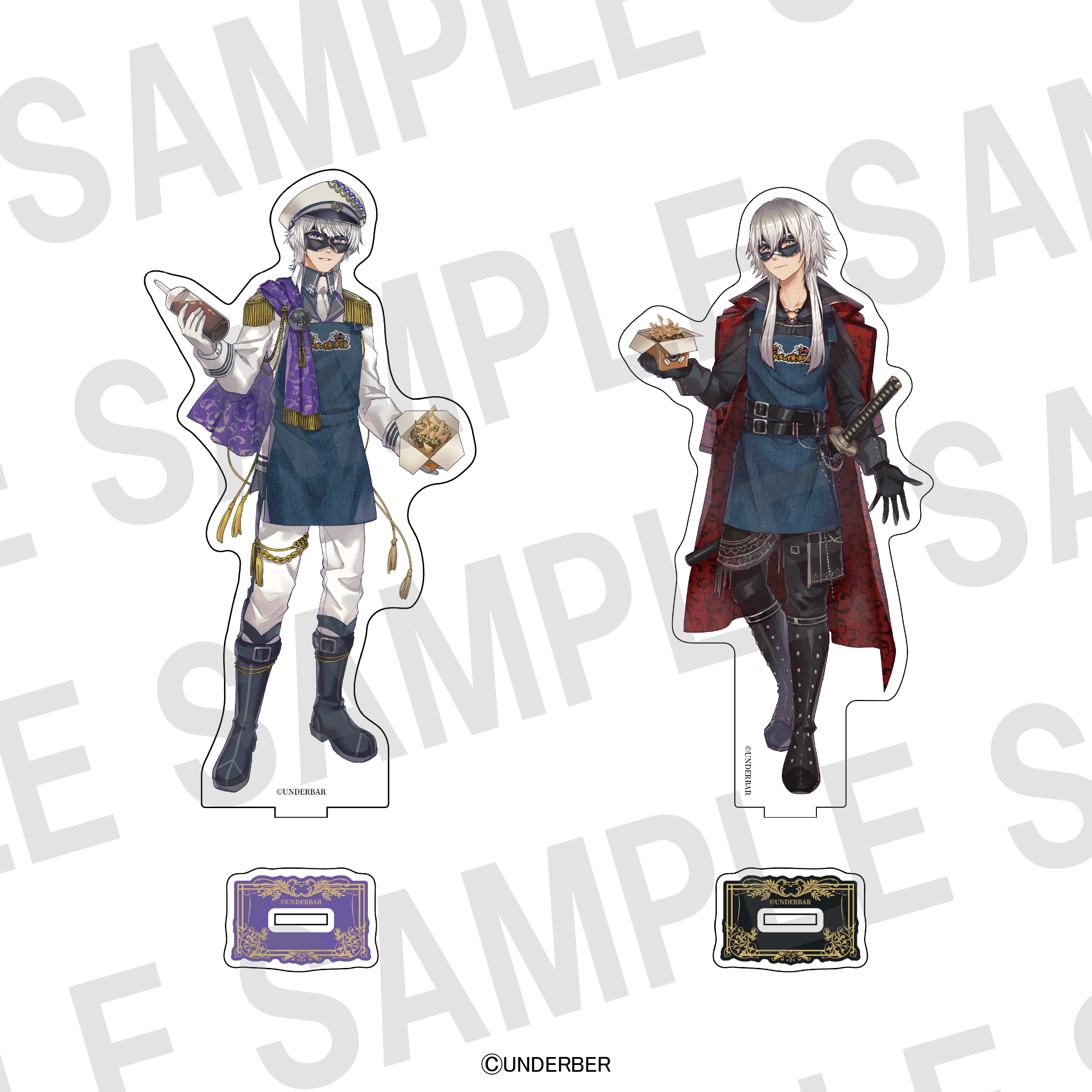 ＿＿（アンダーバー）×ばくだん焼本舗　アクリルマスコット