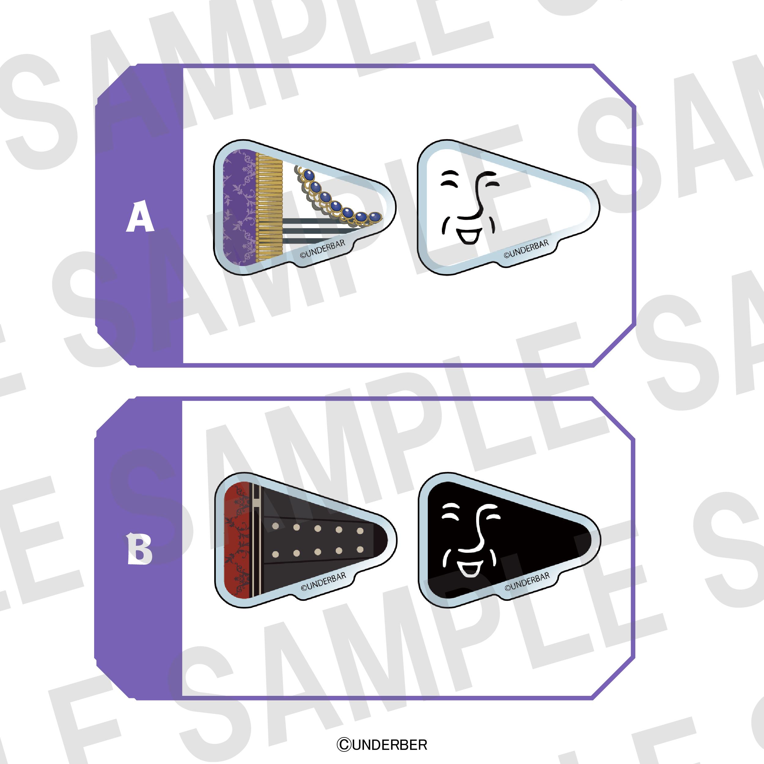 ＿＿（アンダーバー）×ばくだん焼本舗　アクリルヘアクリップ