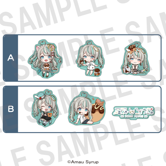 天羽しろっぷ×ばくだん焼本舗　ダイカットステッカーセット