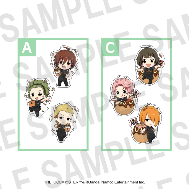 アイドルマスター SideM×ばくだん焼本舗　ダイカットステッカーセット　A／Jupiter・C／F-LAGS