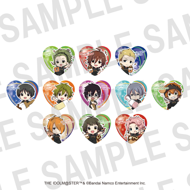アイドルマスター SideM×ばくだん焼本舗　トレーディングハート缶バッジ