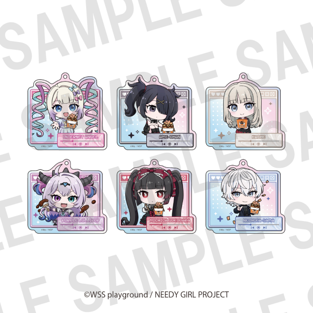 アニメ「NEEDY GIRL OVERDOSE」×ばくだん焼本舗　オーロラキーホルダー